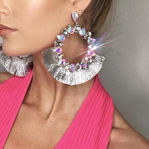 CUSTOM RHINESTONE EARRINGS! - Picture 3 of 3